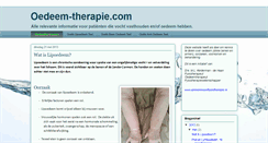 Desktop Screenshot of oedeem-therapie.com